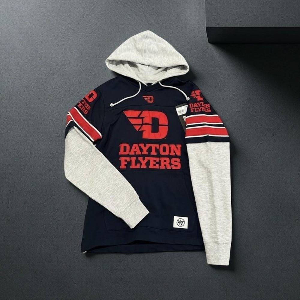 '47 Brand Dayton Flyers Hoodie Adult Small Heavyweight Stitched Atlas Blue NWT